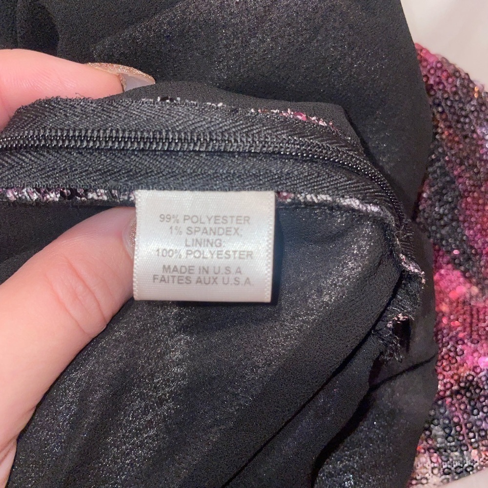 New! MISA Los Angles Divia Sequin Midi Dress in Pink & Purple 🩷 Small NWT! - Picture 14 of 16